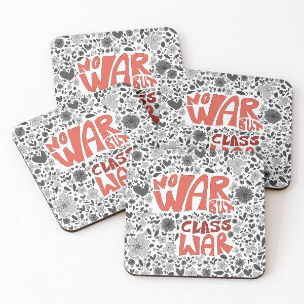 Item preview, NO WAR BUT CLASS WAR // mono with flowers designed and sold by batsdoodle.
