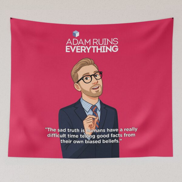 Item preview, Adam Ruins Everything Inspired T-Shirt | Funny Human Bias Cartoon Graphic Tee | Educational Comedy Fan Art Gift designed and sold by just-quotes.