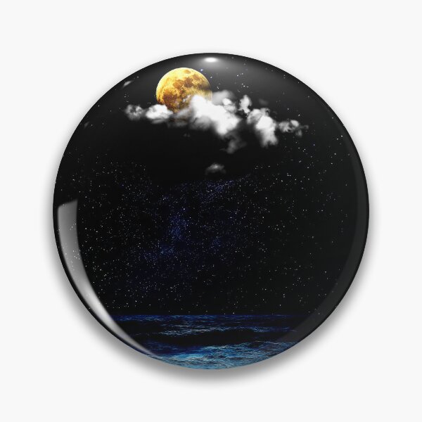 Item preview, Mystical Full Moon Over Night Ocean designed and sold by FahdSpaceArt.