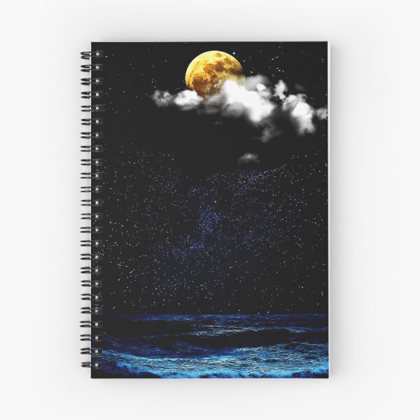 Item preview, Mystical Full Moon Over Night Ocean designed and sold by FahdSpaceArt.