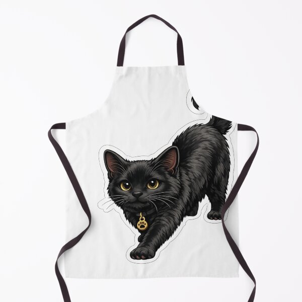 Item preview, Walking Black Cat Sticker | Elegant Black Cat Illustration | Cat Lover Gift designed and sold by Skedart.