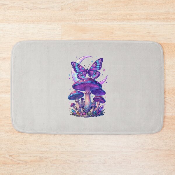Item preview, Psychedelic Moth on Mushroom with Moon Trippy Art designed and sold by GoGreenlove.
