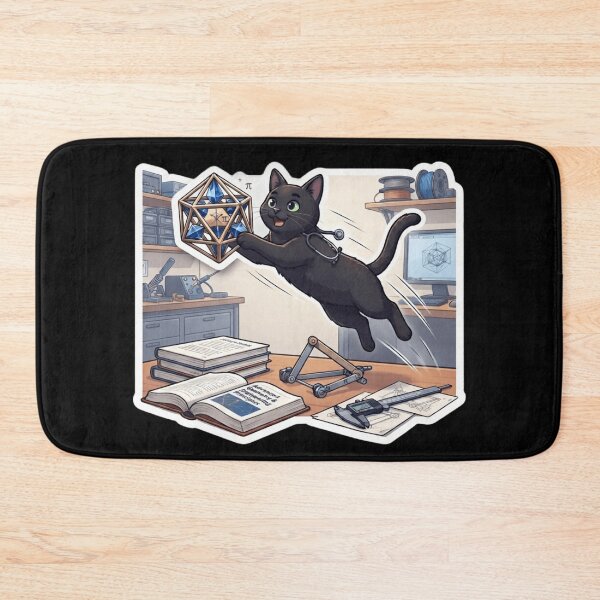 Item preview, Scientific Black Cat – Engineer & STEM Enthusiast Art designed and sold by Fatomfatom.