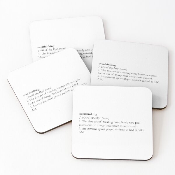 Item preview, Overthinking Dictionary Definition Funny Quote designed and sold by DGGraphicsStudio.