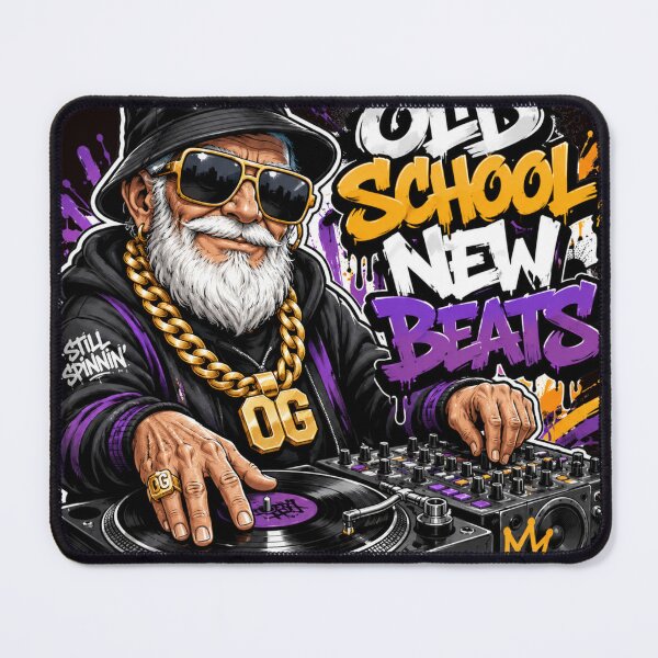 Item preview, Old School, New Beats – Funny Hip Hop DJ Grandpa designed and sold by Quirky Gaps.