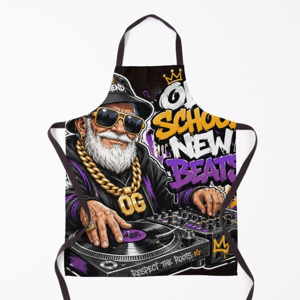 Item preview, Old School, New Beats – Funny Hip Hop DJ Grandpa designed and sold by Quirky Gaps.