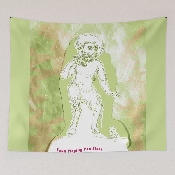Item preview, Playing Pan Flute (Original Art Drawing by ACCI) designed and sold by VanyssaGraphics.