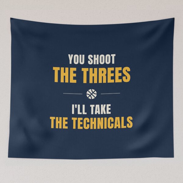 Item preview, "You Shoot the Threes, I'll Take the Technicals" Basketball Icon  designed and sold by SkuddleCo.