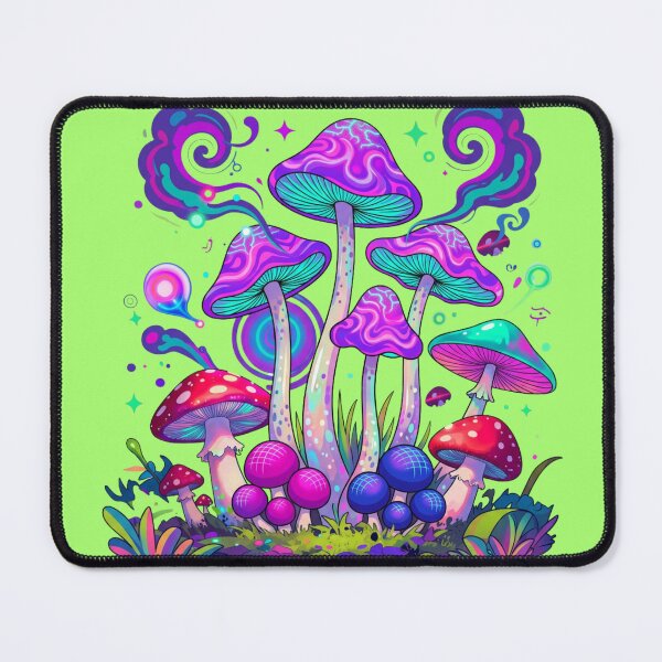 Item preview, Psychedelic Mushroom Neon Trippy Art designed and sold by GoGreenlove.