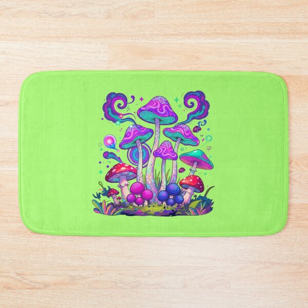 Item preview, Psychedelic Mushroom Neon Trippy Art designed and sold by GoGreenlove.