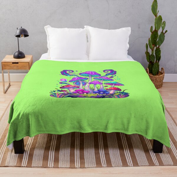 Item preview, Psychedelic Mushroom Neon Trippy Art designed and sold by GoGreenlove.