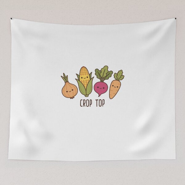 Item preview, Crop Top Vegetable Pun designed and sold by Gbriel3.