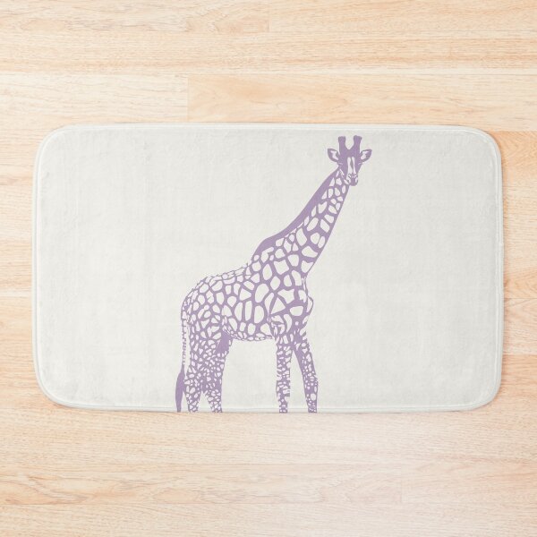 Item preview, Minimal Monochrome Giraffe Line Art Scandinavian Style Animal Illustration Purple designed and sold by Nasdigitalart.