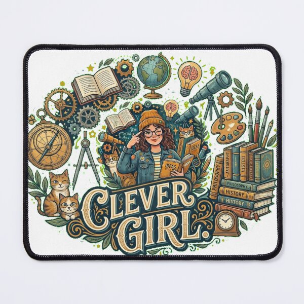 Item preview, Smart Girl Universe Education Vintage Illustration designed and sold by Alta-store.