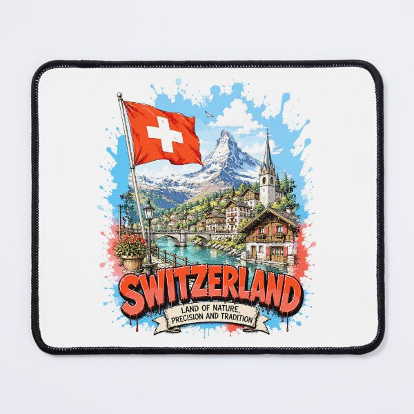 Item preview, Switzerland Urban Graffiti Travel Vintage Design designed and sold by AtuqStudio.