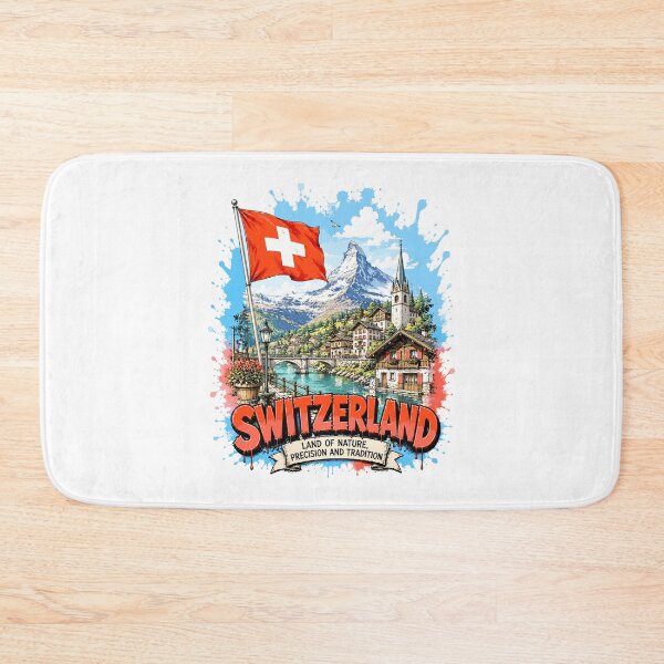 Item preview, Switzerland Urban Graffiti Travel Vintage Design designed and sold by AtuqStudio.
