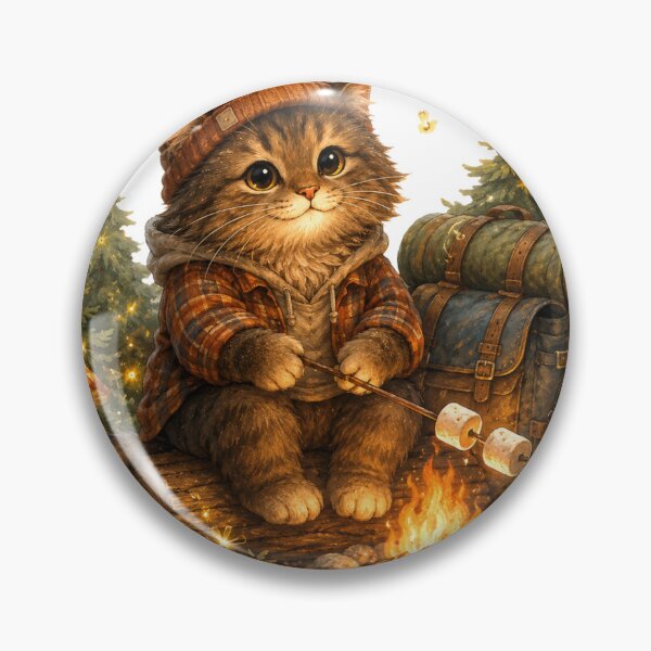 Item preview, Camping Adventure Cat designed and sold by artesiaKT.
