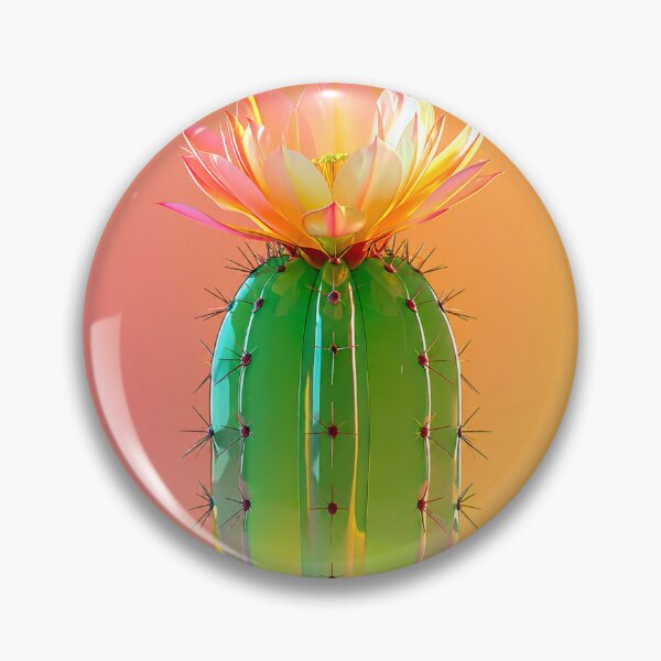 Item preview, Radiant Blooming Cactus – Vibrant Botanical Aesthetic Digital Art designed and sold by vinothmech53.