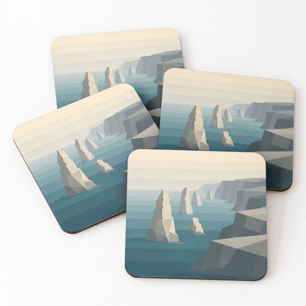 Item preview, Twelve Apostles Wall Art – Great Ocean Road Minimalist Travel Poster Australia Coastal designed and sold by Martin's_Design.
