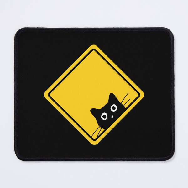 Item preview, Black Funny Sneaky Cat Warning Sign Beware of Cats US Road Sign designed and sold by Artycom.