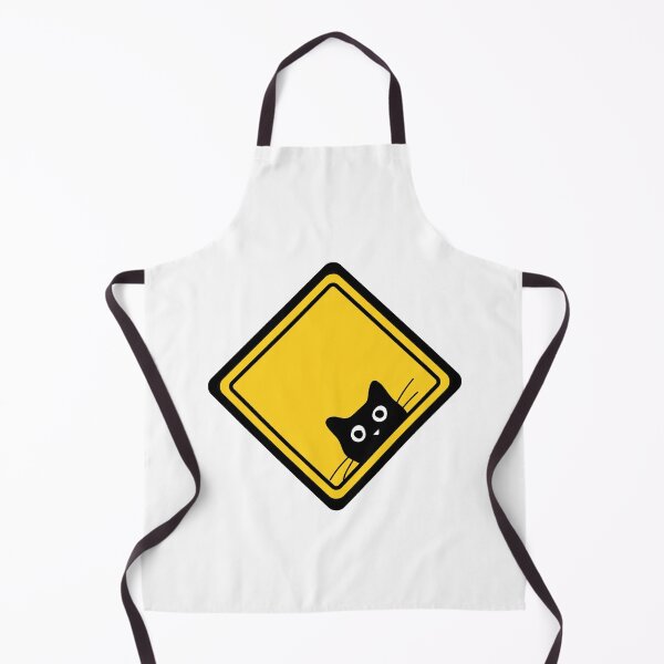 Item preview, Black Funny Sneaky Cat Warning Sign Beware of Cats US Road Sign designed and sold by Artycom.