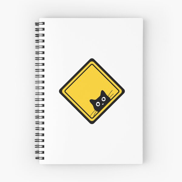 Item preview, Black Funny Sneaky Cat Warning Sign Beware of Cats US Road Sign designed and sold by Artycom.
