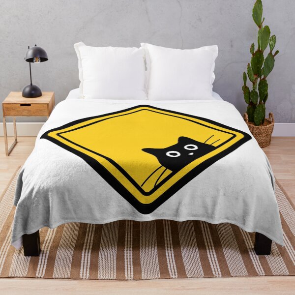 Item preview, Black Funny Sneaky Cat Warning Sign Beware of Cats US Road Sign designed and sold by Artycom.
