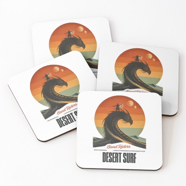 Item preview, Desert Surf Sand Riders | Vintage Fantasy Dragon Rider Retro designed and sold by designerTurker.