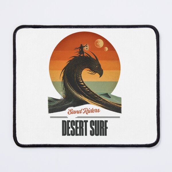 Item preview, Desert Surf Sand Riders | Vintage Fantasy Dragon Rider Retro designed and sold by designerTurker.