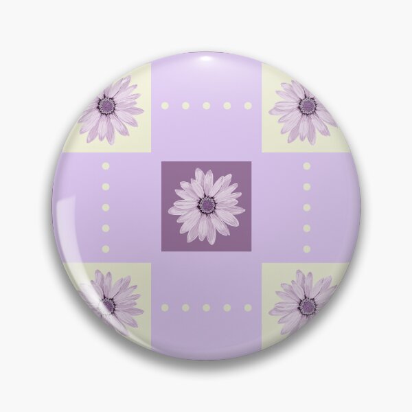 Item preview, Lavender Daisy Checker Pattern | Soft Purple Floral Retro Seamless designed and sold by Dino-Lune.
