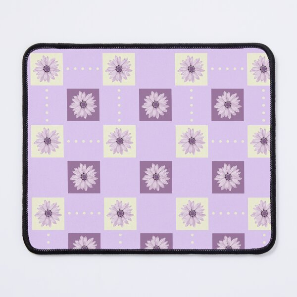 Item preview, Lavender Daisy Checker Pattern | Soft Purple Floral Retro Seamless designed and sold by Dino-Lune.