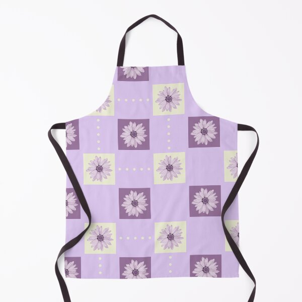 Item preview, Lavender Daisy Checker Pattern | Soft Purple Floral Retro Seamless designed and sold by Dino-Lune.