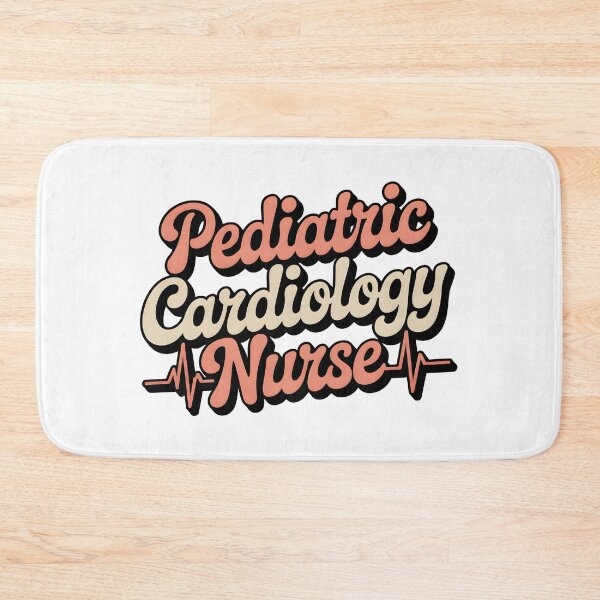 Item preview, Pediatric Cardiology Nurse Retro Heartbeat Typography designed and sold by DariaOltes.