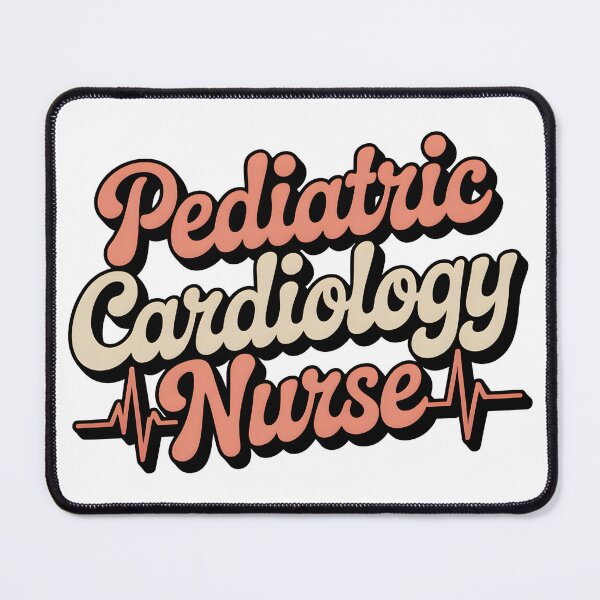 Item preview, Pediatric Cardiology Nurse Retro Heartbeat Typography designed and sold by DariaOltes.