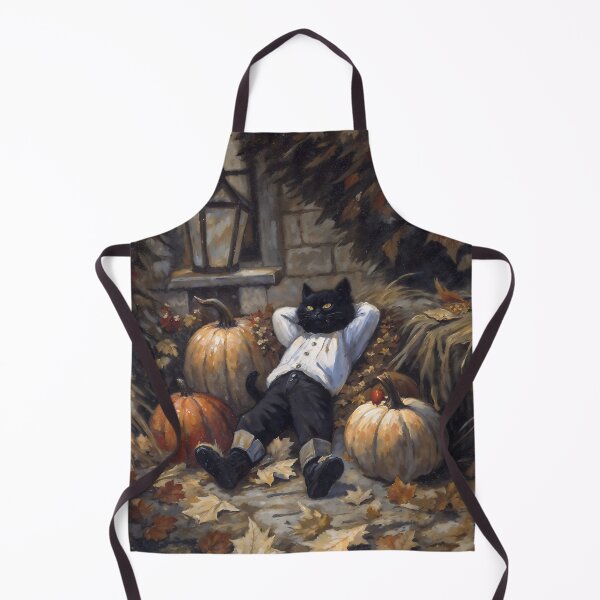 Item preview, Relaxed Black Cat Halloween Pumpkin Autumn Art designed and sold by DarkHolyQueen.