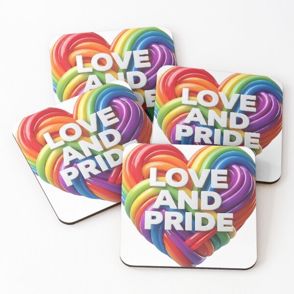Item preview, PRIDE RAINBOW HEART - LOVE AND PRIDE designed and sold by ToxicInkArt.