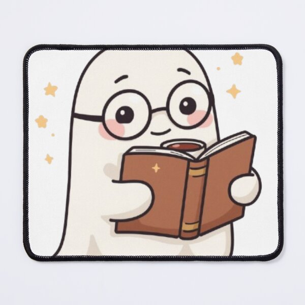 Item preview, Cute Ghost Reading Book Kawaii Sticker | Cozy Book Lover Ghost designed and sold by Stylestickers55.