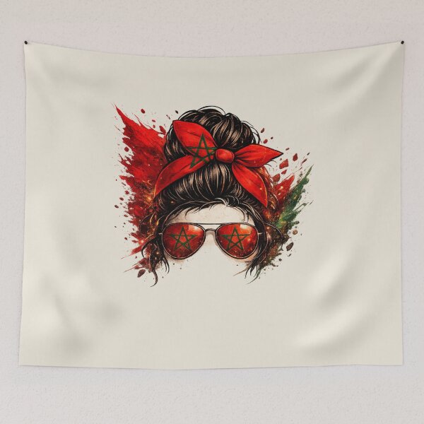 Item preview, Morocco Girl Flag Gift designed and sold by Corvoria.
