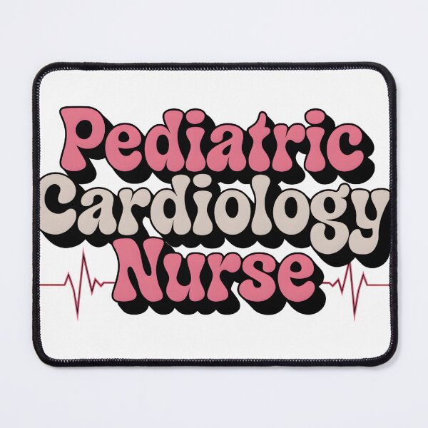 Item preview, Pediatric Cardiology Nurse Retro Heartbeat Typography designed and sold by DariaOltes.