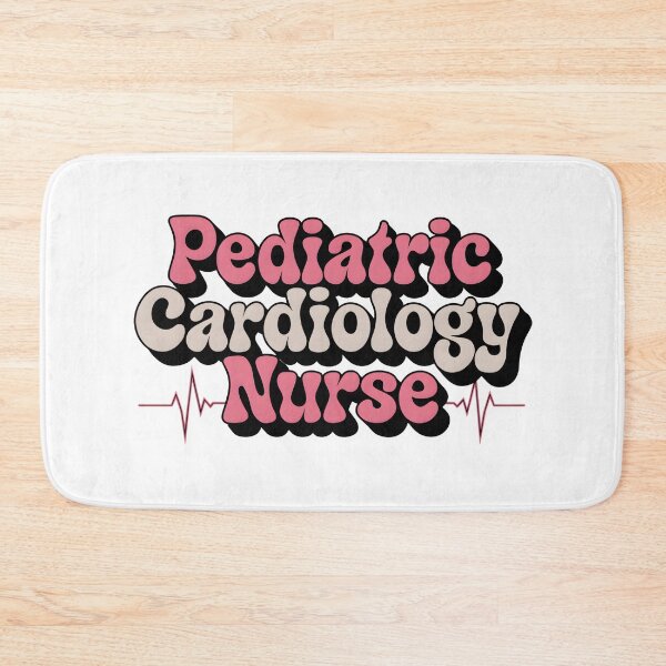 Item preview, Pediatric Cardiology Nurse Retro Heartbeat Typography designed and sold by DariaOltes.