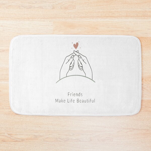 Item preview, Friends Make Life Beautiful Minimalist Pinky Promise | Friendship Day Line Art designed and sold by InspiredCreatives.