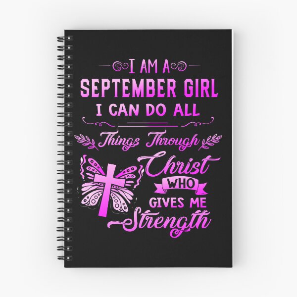 Item preview, September Girl Strength Through Christ Quote designed and sold by teeperfect.