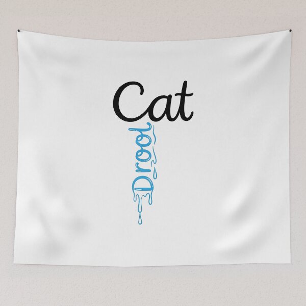 Item preview, Funny Blue Drooling Cat Meme Text designed and sold by elderberry.
