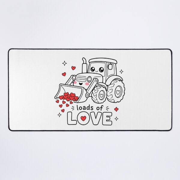 Item preview, Kawaii Tractor Loads Of Love | Wholesome Farm Construction Valentine Aesthetic designed and sold by Dulxoz.