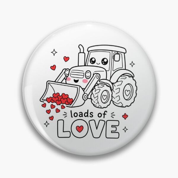 Artikelvorschau, Kawaii-Traktor voller Liebe | Herzerwärmende Bauernhof-Baustelle – Valentinstags-Ästhetik entworfen und verkauft von Dulxoz.
