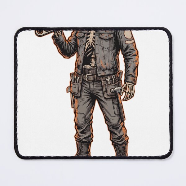 Item preview, Funny Skeleton Mechanic Wrench Vintage Halloween designed and sold by ThreadLogicCo.