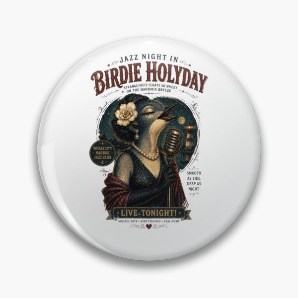 Item preview, Birdie Holyday Vintage Jazz T-Shirt | Whalecity Harbor Jazz Club designed and sold by lorelunestudio.