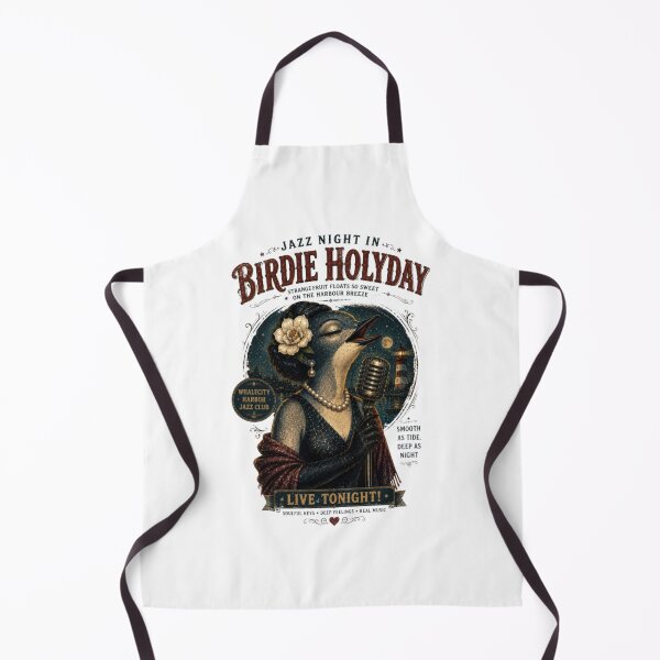 Item preview, Birdie Holyday Vintage Jazz T-Shirt | Whalecity Harbor Jazz Club designed and sold by lorelunestudio.