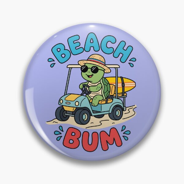 Item preview, Beach Bum – Cute Surf Turtle Driving Design designed and sold by Sea Gem.