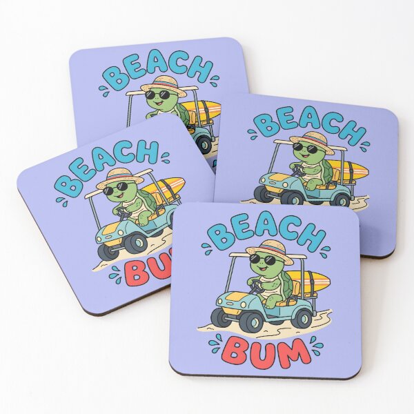 Item preview, Beach Bum – Cute Surf Turtle Driving Design designed and sold by Sea Gem.